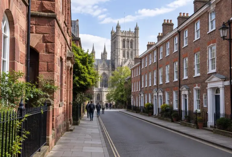 Electricians in Exeter, Devon: local street scene